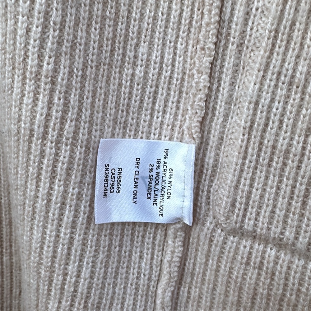 Something Navy Color Block Wool Open Front Cardig… - image 6